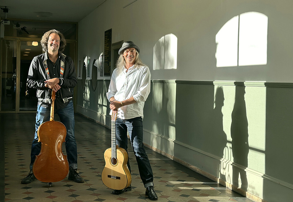 Liveauftritt, Kunst, Musik, Gittarre, Flöte, Cello, Roman Wiedemar, Carlo Niederhauser